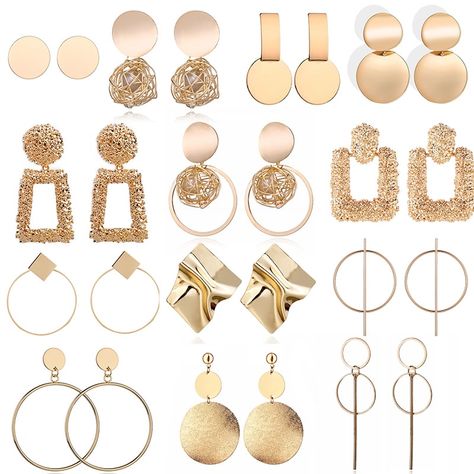 Cheap Drop Earrings, Buy Quality Jewelry & Accessories Directly from China Suppliers:Fashion Statement Earrings 2019 Big Geometric Round Earrings For Women Hanging Dangle Earrings Drop Earing Modern Female Jewelry Enjoy ✓Free Shipping Worldwide! ✓Limited Time Sale ✓Easy Return. #FemaleJewelry Female Jewelry, Statement Drop Earrings, Summer Earring, Big Earrings, Earrings Drop, Shell Earrings, Metal Earrings, Geometric Earrings, Chain Earrings