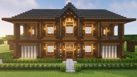 This is a large wooden mansion in minecraft that i have made and in this video i am going to show you have to build, this large wooden mansion step by step. I hope you all like it feedback and suggestions are welcome if you like what you see consider to like, share and subscribe. #minecraft #minecraftwoodenhouse #minecraftwoodenmansion #minecrafthousetutorial Minecraft House Ideas Modern Mansion, Wooden Mansion Minecraft, Minecraft Wood Mansion, Minecraft Large Builds, Big Minecraft Houses Mansions, Big House Minecraft, Minecraft Big House Ideas, Minecraft Big House, Mansion In Minecraft