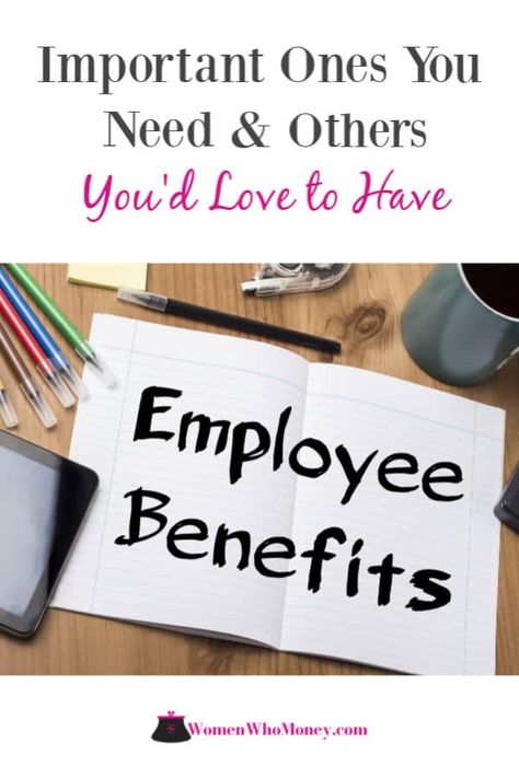 When weighing job offers, think about your ideal work environment and consider the benefits. Maybe some company’s perks won't matter to you, but these essential employee benefits and a flexible work schedule, can make your life easier (and more affordable!). Employee Benefits Infographic, Employee Review, Incentives For Employees, Company Benefits, Retirement Savings Plan, Job Offers, Wellness Resources, Insurance Benefits, Health Insurance Coverage