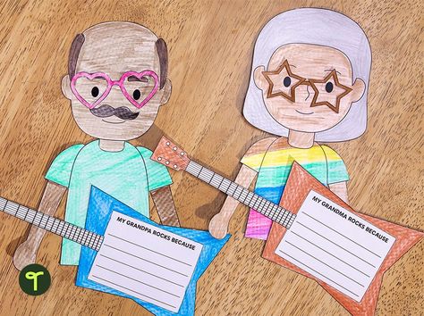 Teachers' Favorite Ideas for Grandparents Day Crafts and Fun in the Classroom | Teach Starter Grandparents Day Classroom Crafts, Ideas For Grandparents Day, Grandparents Day Preschool, Holiday Photo Booth Props, Grandparents Day Activities, First Grade Crafts, Ideas For The Classroom, Grandparents Day Crafts, National Grandparents Day