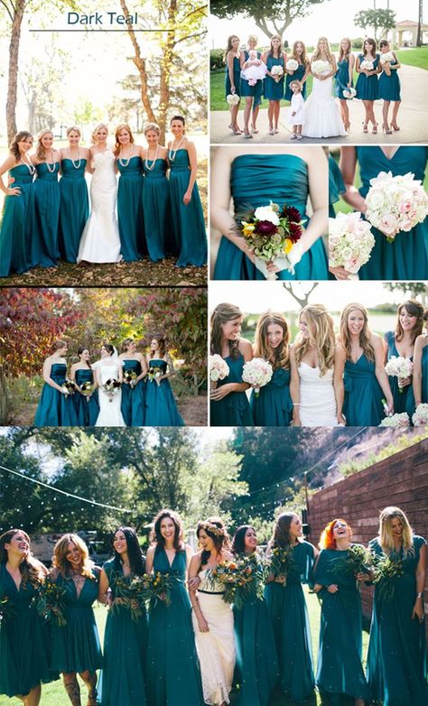 Fall Teal Bridesmaid Dresses, Dark Teal Wedding Bridesmaid Dress, Dark Teal And Burnt Orange Bridesmaid Dresses, Teal Blue Wedding Dress, Dark Teal Bridesmaid Dresses Long, Dark Teal Bridal Shower Ideas, Bridesmaid Dresses Teal Blue, Bridesmaid Teal Dresses, Teal Wedding Nails For Bridesmaid