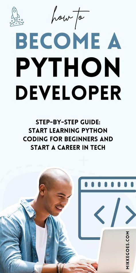 So you want to learn Python programming and start a tech career as a Python developer? Great! Use my free step-by-step guide to learn what Python developers do, how much they earn, what coding skills you need to learn, where to find the best Python online courses and tutorials for beginner, and how to build Python projects for your portfolio website. Happy learning! Python Learning Website, How To Learn Python, Learn Python For Free, Learn Python Programming, Python Programming Coding, Python Programming For Beginners, Python Learning, Python Programming Books, Free Programming Books