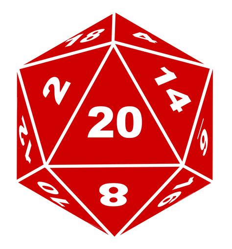 D20, Dice, Dungeons Dragons, Pathfinder, Icosahedron D20 Dice