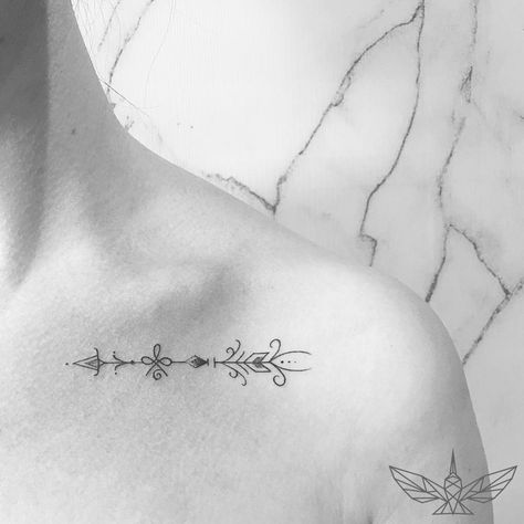 Cholo Tattoo, Simple Arrow Tattoo, Tattoo Arrow, Arrow Tattoo Design, Ankle Tattoos For Women, Unalome Tattoo, Bone Tattoos, Geniale Tattoos, Arrow Tattoo