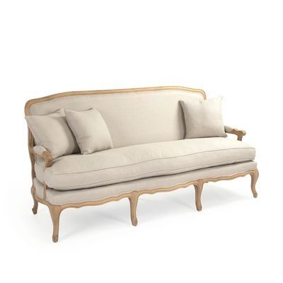 A LIFE WELL MADE | Shop Sales Events Antique Farmhouse Beige French Sofa, French Provincial Sofas, Cabriole Sofa, French Provincial Sofa, Wood Settee, Upholstered Settee, Rustic Furniture Diy, French Sofa, Cozy Chair