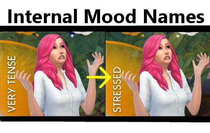 Mod The Sims - Internal Mood Names Replacement - More descriptive emotion names! Sims 4 Cas Mods, Free Sims 4, Sims 4 Game Mods, Sims 4 Mm Cc, Sims 4 Expansions, Tumblr Sims 4, Sims 4 Cc Folder, Sims 4 Gameplay, Sims 4 Mm