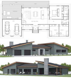 Projet de Maison #plandemaison House Plan Gallery, Model House Plan, Residential Architect, Container House Plans, Modern House Plan, New House Plans, Modern House Plans, Story House, Dream House Plans