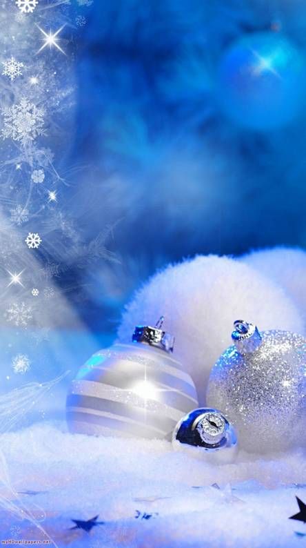 Christmas Ringtones and Wallpapers - Free by ZEDGE™ Free Ringtones, Silver Christmas, White Christmas, Blue And White, Wallpapers, Christmas Ornaments, Christmas, Silver, Blue