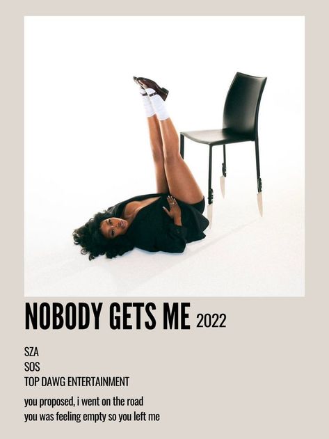 Nobody Gets Me Sza, Sza Songs, Movie Poster Room, Sza Singer, Aesthetic Polaroid, Music Poster Ideas, Music Album Covers, Poster Room, Minimal Aesthetic