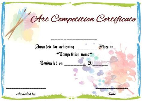 Art Competition Certificate Sample Art Certificate Design, Nursery Worksheet, Certificate Sample, Blank Certificate Template, Art Certificate, Certificate Format, Hindi Alphabet, Free Certificate Templates, Award Template