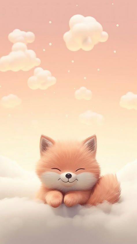 Cute Fox Wallpaper, Fox Cartoon, Iphone Wallpaper Cute, Fox Wallpaper, Animal Wallpapers, Cute Puppy Wallpaper, Kitten Wallpaper, Puppy Wallpaper, Cat Background