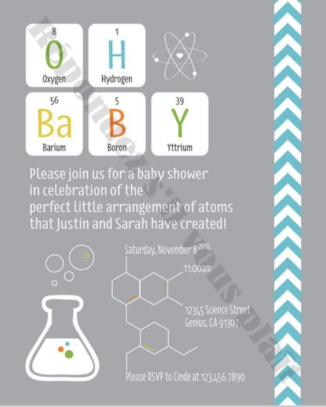 Just more periodic table letters that are cute "Oh Baby" Nerdy Baby, Geek Baby, Baby Llama, Science Themes, Nautical Baby Shower, Baby Shower Invite, Reveal Ideas, Baby Gender, Gender Neutral Baby Shower