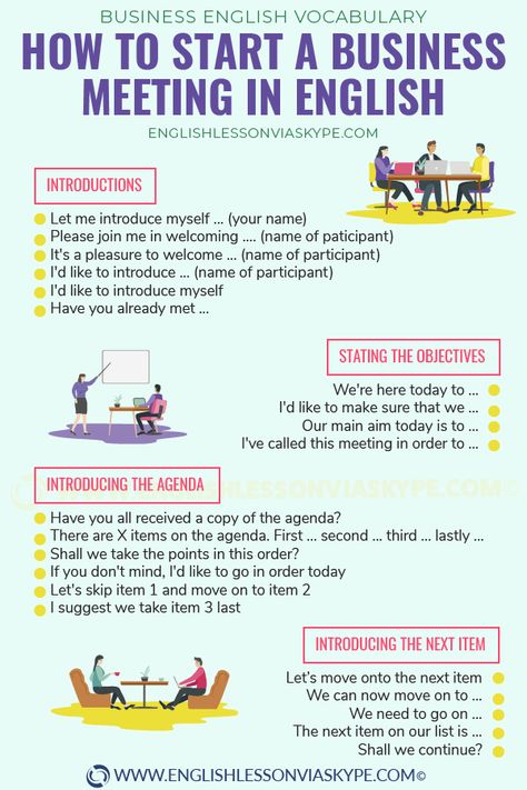 How to Start a Business Meeting in English - English Lesson via Skype Business Writing Skills, Business English, English Learning Spoken, Essay Writing Skills, Conversational English, English Vocab, Learn English Grammar, Business Writing, To Start A Business