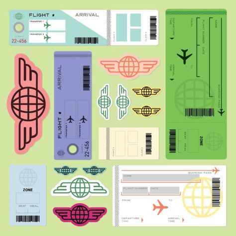 Free printable play plane tickets for kids. Perfect practice for first plane trips - or just for pretend fun via barley & birch Fake Plane Ticket Free Printable, Plane Tickets Aesthetic, Ticket Aesthetic, Tickets Aesthetic, Airplane Ticket, Dramatic Play Printables, Around The World Theme, First Plane, Plane Ticket