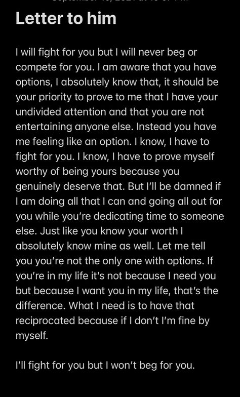 #fighternotalover #love #lovernotafighter #letter #him When You Argue With Your Boyfriend, I Miss You Paragraphs For Him, Begging For Love Quotes, Never Beg For Love, Begging For Love, Letter To Him, Never Beg, Long Love Quotes