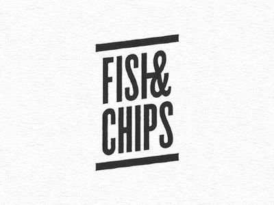 Fish & Chips by Caspian Levers Fish And Chips Logo Design, Fish And Chips Logo, Fish Restaurant Logo, Chips Logo, Chef Knowledge, Chip Tattoo, Geometric Fish, Cafe Logo Design, Fish Ideas