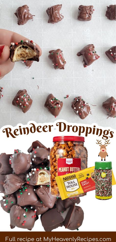 Reindeer Droppings, Sweet Treats Christmas, Cashew Clusters, Christmas Sweet Treats, Xmas Treats, Christmas Baking Recipes, Butter Balls, Christmas Candy Recipes, Candy Recipes Homemade