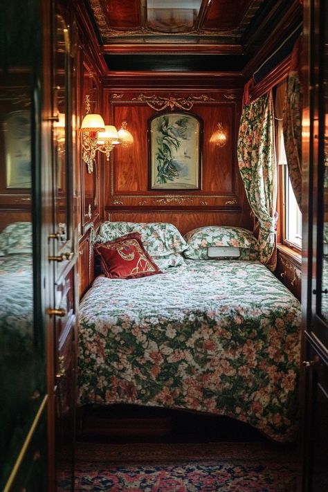 "Travel in style on the Venice Simplon-Orient-Express! 🚂✨ Experience the glamour of luxury rail travel with opulent cabins and unforgettable journeys through Europe. 🎩🌟 #OrientExpress #LuxuryTravel #RailAdventure" Orient Express Interior, Orient Express Train, Simplon Orient Express, Room Of One's Own, Luxury Train, Express Train, Orient Express, Vintage Train, Traditional Architecture