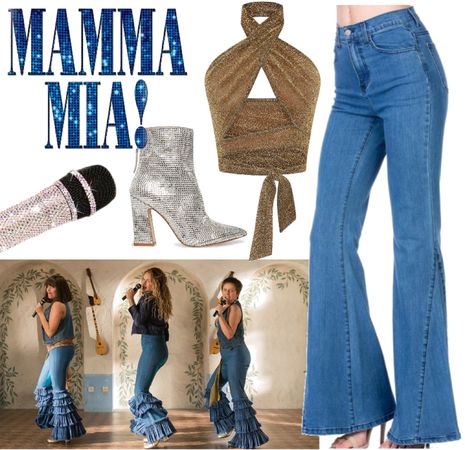 donna and the dynamos Outfit | ShopLook Abba Voyage Concert Outfit, Donna And The Dynamos Halloween Costume, Mamma Mia Outfits Ideas, Mamma Mia Outfits Bachelorette Party, Mama Mia Party Outfit Ideas, Mamma Mia Donna And The Dynamos, Donna And The Dynamos Outfit, Abba Concert Outfit Ideas, Mamma Mis Outfits