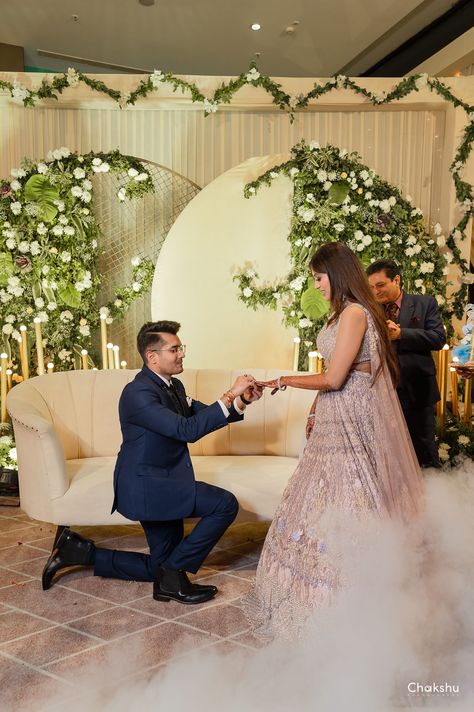 #ringceremony #wedding #engagement #indianwedding #ring #indianbride #weddingphotography #rings #bride #love #shaadi #engagementring #photography #wedmegood #shaadisaga #weddingbells #engagementphotos #couplegoals #indianweddings #bigfatindianwedding #weddings #weddingsutra #uttarakhand #weddingdecor #sikhwedding #sangeet #groom #shaadiseason #weddingseason #chakshuphotography&films Indian Ring Ceremony Photography, Ringceremony Pose, Ring Ceremony Photography, Indian Ring Ceremony, Engagement Dress For Bride Indian, Engagement Portraits Poses, Engagement Dress For Groom, Engagement Hand, Portraits Poses