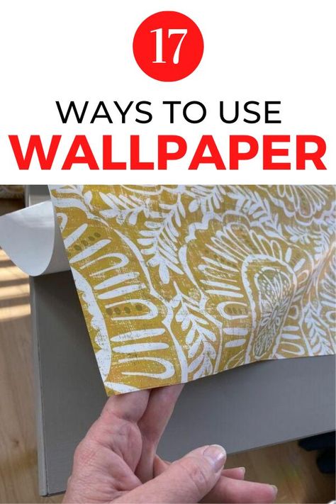 Ways To Use Wallpaper, High End Decor, Room Decor On A Budget, Kitchen And Laundry Room, Patterned Furniture, Kitchen And Laundry, Mirror Makeover, Diy Home Accessories, Woodworking Toys