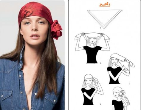 Diy Head Scarf, Hair Accessories Tutorial, Head Scarf Tying, Scarf Knots, Hair Wrap Scarf, Mode Turban, Ways To Wear A Scarf, Head Scarf Styles, How To Wear A Scarf