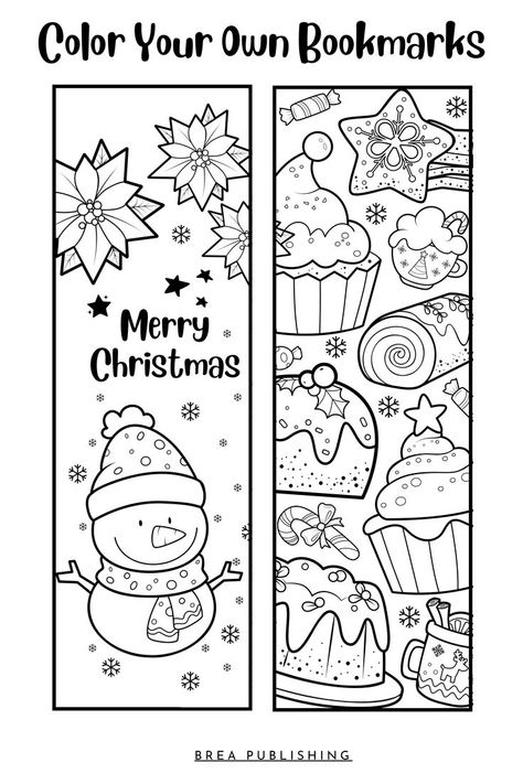 Christmas Book Marks Printable Free, Christmas Bookmarks Printable Free, Free Printable Christmas Bookmarks, Christmas Bookmarks Diy, Coloring Book Marks, Christmas Bookmarks Printable, Printable Christmas Bookmarks, Coloring Bookmarks Free, Bookmarks To Color