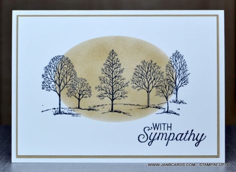 Stampin Up Sympathy Cards, Grove Of Trees, Lovely As A Tree, Peace And Calm, Sympathy Cards Handmade, Nature Card, Tree Stamp, Tree Cards, Sympathy Card