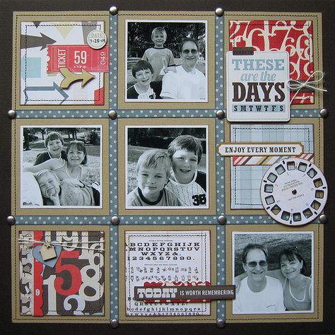 These are the days_July 2009_CWa5 Family Scrapbook Layouts, Artifact Uprising, Scrap Booking Ideas, Scrapbook Layout Sketches, Kids Scrapbook, Family Scrapbook, בר מצווה, Scrap Ideas, Scrapbook Stuff