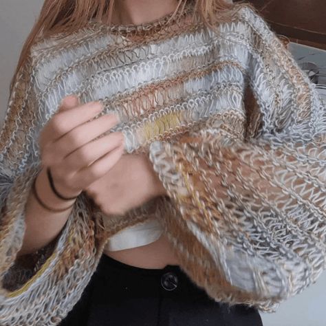 Loose Knit Sweater Pattern, Perfect Sweater, It's Too Hot, Knit Stitches, Thick Sweater, Crochet Clothing And Accessories, Crochet Coat, Loose Knit Sweaters, Purl Stitch