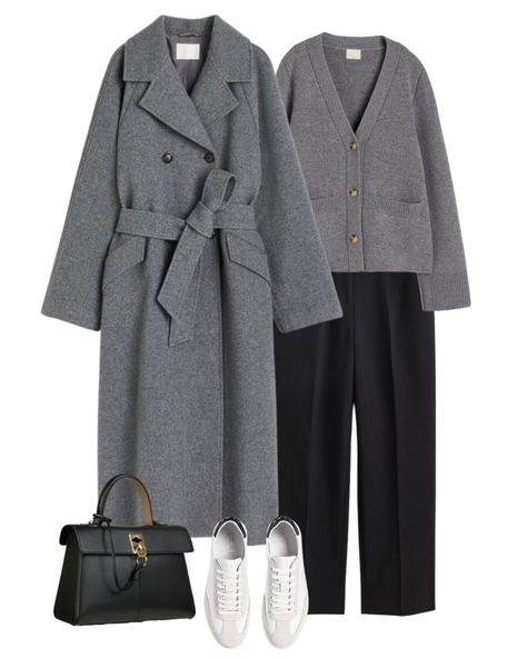 Belted Coat Outfit Winter, Coat With Belt Outfit, Hijabi Style Outfits, Tie Belt Coat, Belt Coat, Outfit Minimalist, Spring Work Outfits, Stylish Work Attire, Looks Party