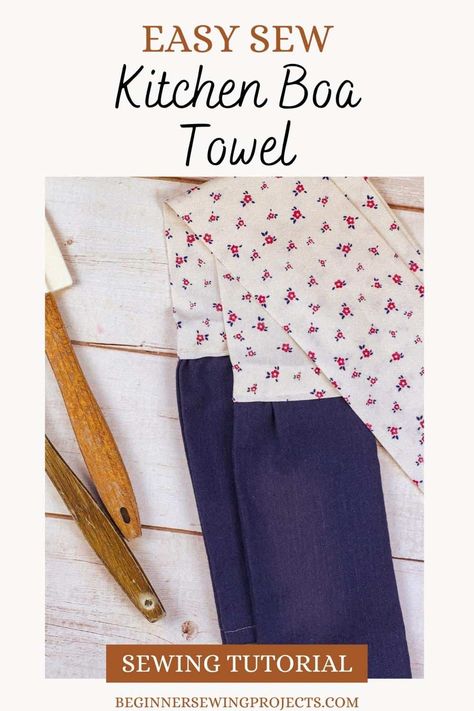 Kitchen Towel Scarfs, Tea Towel Sewing Patterns, Cooking Scarf Pattern, Boa Towel Pattern Free, Tea Towel Scarf, Kitchen Neck Towel Pattern, Kitchen Towel Boas Pattern, Neck Towel Pattern, Kitchen Towel Boa