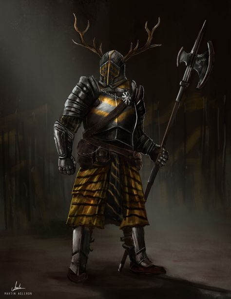 Baratheon Knight, Stag Knight, Medieval Knight Armor, Medieval Drawings, Warrior Concept Art, Warriors Illustration, Martin Lawrence, Roleplay Characters, 다크 판타지