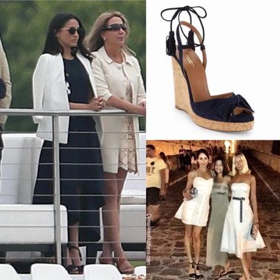 Meghan wearing Aquazzura Wild wedges #laceup #tie #cork #vacation #espadrilles #platform #wedges #dsw #jessicasimpson http://liketk.it/38iwE #liketkit @liketoknow.it #LTKshoecrush #walmart Megan Markel, Strappy Stilettos, Espadrilles Platform, Wild One, Shoe Closet, Meghan Markle, Platform Wedges, Jessica Simpson, Wedge Heels