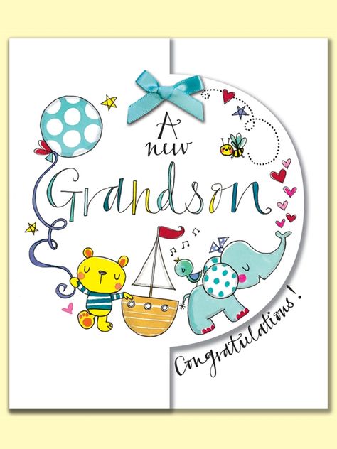 A new Grandson Congratulations.  Greeting Card by Rachel Ellen Designs New Grandson Born, Chris Sturniolo Wallpaper, Congratulations Grandma, Baby Born Congratulations, Sturniolo Wallpaper, Birth Congratulations, Newborn Congratulations, New Grandson, Grandpa Quotes