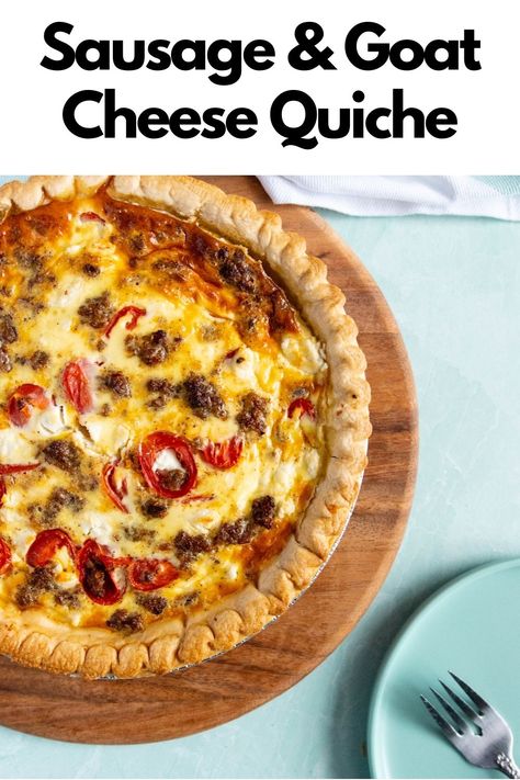 Goat Cheese Quiche, Sausage Quiche, Tomato Quiche, Creamy Goat Cheese, Cheese And Tomato, Weeknight Recipes, Goat Cheese Recipes, Cheese Quiche, Easy Lunch Recipes