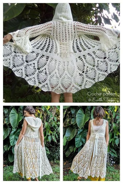 Crochet Fairy Queen Coat Free Pattern, Fae Crochet Pattern, Fairycore Crochet Pattern, Crochet Fairy Skirt, Fairy Crochet Pattern Free, Crochet Duster Pattern Free, Wearable Crochet Patterns, Crochet Fairy Pattern, Crochet Duster Pattern