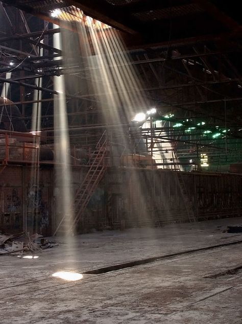 Scanning Rays.. | ..searching the abandoned factory for sign… | Flickr Abandoned Warehouse Aesthetic, Abandoned Factories, Abandoned Warehouse, Abandoned Factory, Industrial Photography, Sun Light, Haunted Places, Urban Exploration, Abandoned Buildings