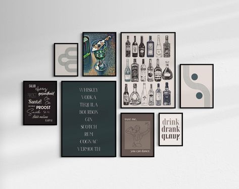 Home Bar Wall Decor, Cheers Poster, Whiskey Art, Home Bar Wall, Cheer Posters, Bar Wall Art, Trendy Bar, Cart Decor, Art Bar