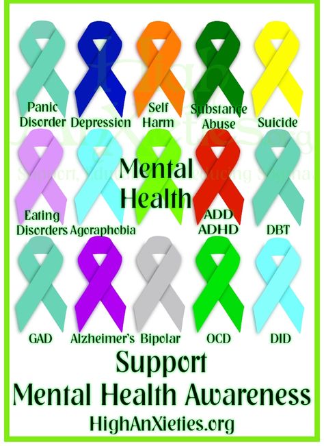 Mental Health Ribbon, Awareness Ribbons Colors, Mental Health Month, Health Tattoo, Awareness Poster, Be Kind To Everyone, Mental Health Awareness Month, Mental Health Disorders, Mental Disorders