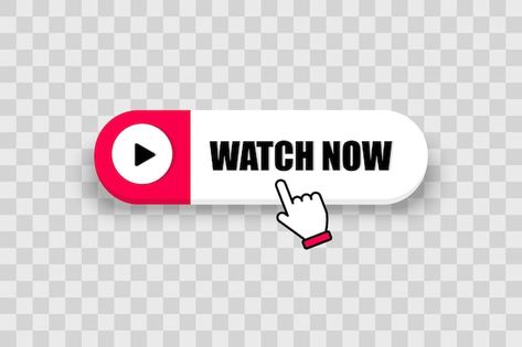 Watch now button with cursor icon video ... | Premium Vector #Freepik #vector #mouse-logo #play #click-logo #watch-now Video Logo Icon, Cursor Icon, Background Watch, Click Logo, Play Icon, Logo Play, Mouse Logo, Watches Logo, Play Button