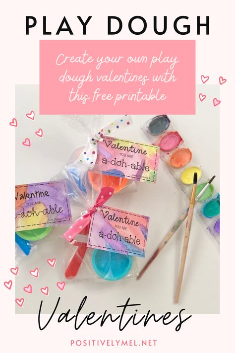 A-doh-able, watercolor valentine tags! Get all the steps and create your own Play Dough Valentine Tags with this free printable! Play Dough Valentine Ideas, Playdoh Valentine Free Printable, Play Doh Valentine Printable Free, Playdough Valentine Ideas, Playdough Valentine Printable, Playdoh Valentine Ideas, Play Doh Valentines For Kids, Playdough Valentine, Play Doh Valentines