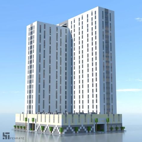 Minecraft Skyscraper, Minecraft Modern City, Building Front Designs, Minecraft City Buildings, Monumental Architecture, Renovation Architecture, Minecraft Modern, Frame Cabin, Design Building