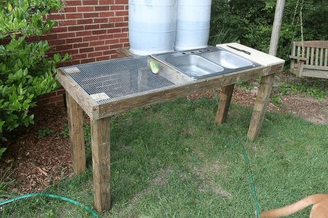 Veggie Washing Station, Sink Station, Outdoor Garden Sink, Garden Station, Washing Station, Garden Sink, Outdoor Sinks, Market Garden, School Garden