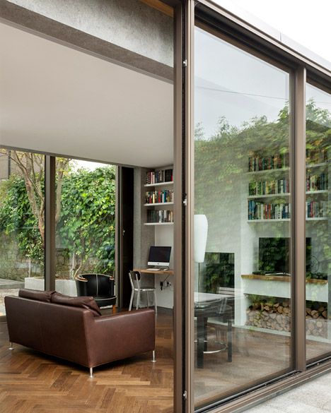 Sliding Doors Exterior, Aluminium Windows And Doors, Anodised Aluminium, House Extension Design, Period Property, Window Color, Glass Walls, Sliding Doors Interior, Aluminium Windows