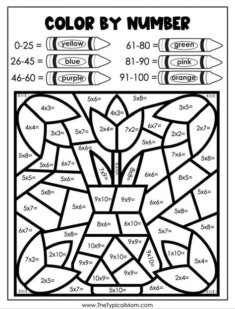 If it's Spring you may be looking for free color by number flowers sheets. We have a few of them with addition and multiplication problems. #colorbynumber #flowerprintables Multiplication Color By Number Free Worksheets, Colour By Multiplication, Multiplication Colouring Sheets, Spring Math Activities 3rd Grade, Color By Multiplication Worksheet, Math Coloring Page, Color By Multiplication Free, Math Coloring Pages Free Printable, Easter Color By Number Free Printables