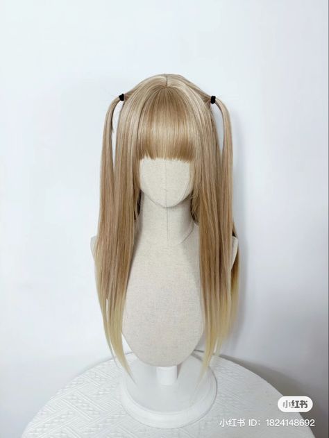 Cute Blonde Hair, Fashion Haircut, Hair Mannequin, Aesthetic Hairstyles, Kpop Hair, Straight Blonde Hair, Hairstyle Inspo, Kawaii Hairstyles, Beautiful Wigs