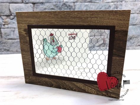 Window card for a faux wired window. Using the All Wired Up and Birds of Feathers stamp set. All product by Stampin\'Up! available at frenchiestamps.com #stampinup #stamping #frenchiestamps #cardmaking #papercrafts #handmadecards #stampingtechniquehowtovideo #birdoffeathers #allwiredup Make A Window, Like Chicken, Window Cards, Interactive Cards, Video Free, Chicken Wire, Card Making Tutorials, Crafting Supplies, Bird Cards