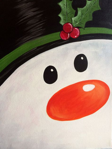 Bring your creative kiddos to Pinot's Palette this winter break for an afternoon of painting fun! Christmas Canvas Art, Christmas Paintings On Canvas, Paint Nite, Holiday Painting, Snowman Painting, Easy Canvas Painting, Seni Cat Air, Christmas Canvas, Paintings On Canvas