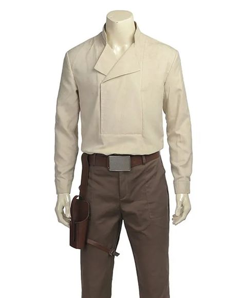 Poe Dameron Star Wars shirt Poe Dameron Outfit, Brown Combination, Jedi Outfit, Black Cotton Jacket, Star Wars Shirt, Star Wars Fashion, Poe Dameron, Beige Shirt, Star Wars Outfits